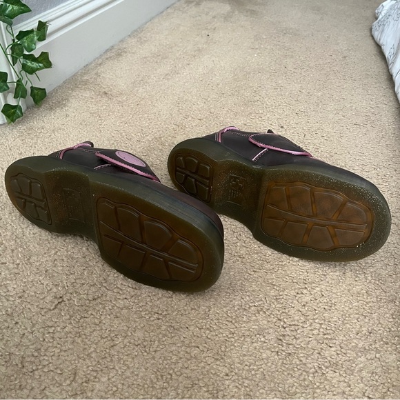 Dr. Martens Brown and Pink Platform Loafers - Picture 3 of 4